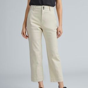 Everlane The Organic Straight Leg Pant in Pumice Stone Size 14. NWT